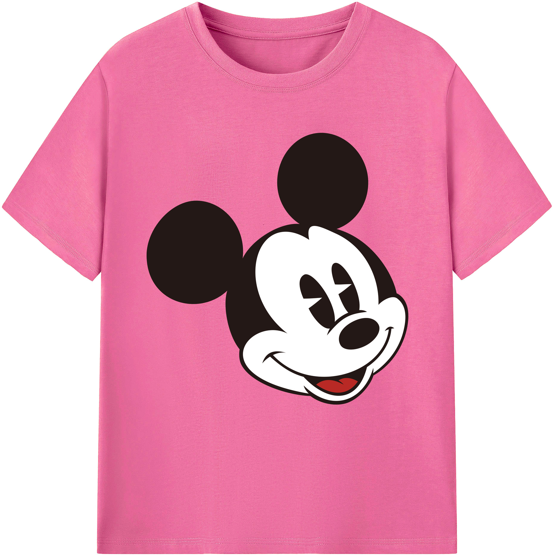 （画像用） ミッキーマウス Mickey Mouse レディースカジュアルプリントTシャツ（綿100％）